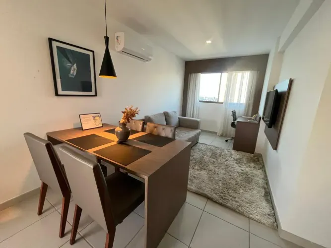 Apartamento mobiliado do lado do Rio Mar com 57m². Beach Class Excelsior. Pina.