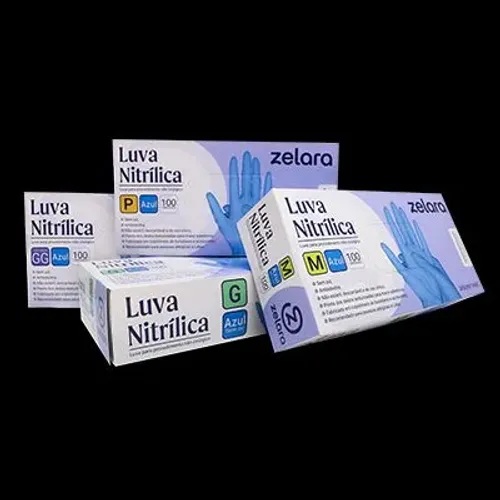 Luva descartáveis Nitrilica
