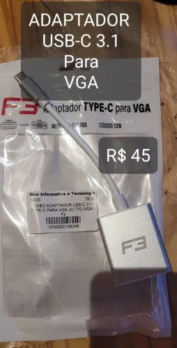 Adaptador USB-C 3.1 para VGA
