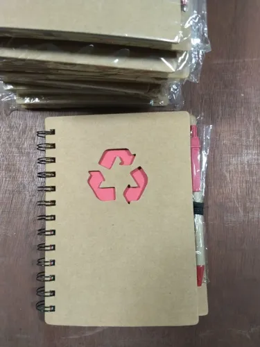Kit 9 Caderno ecológico com caneta