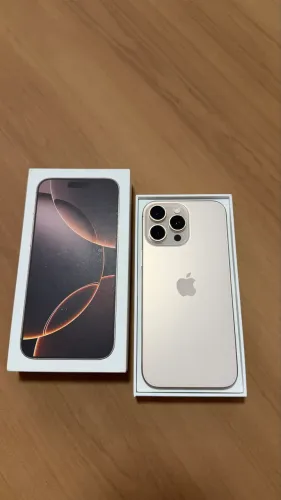 iPhone 16 Pro Max 256GB Desert titanium, Seminovo 84%, Garantia