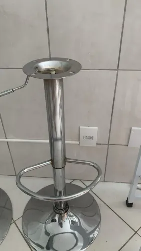 Base para baqueta alta e apoio dos pés - Cromada