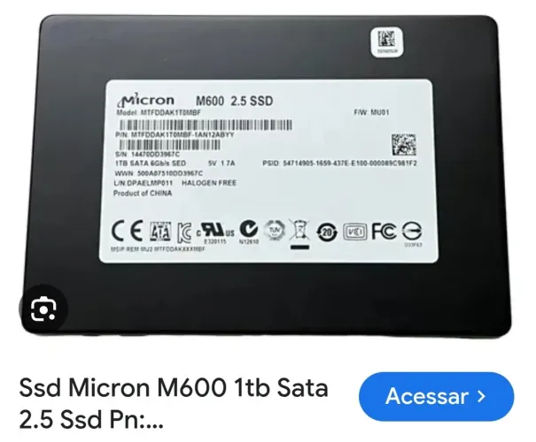 HD 1 TB SATA já com windows 11
