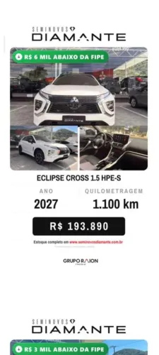 Mitsubishi Eclipse Cross HPE-S 1.5 16V 165cv Aut. 2027