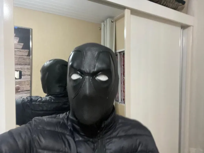Máscara Deadpool preta(cosplay)