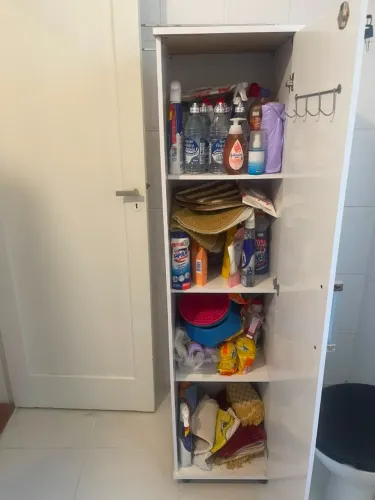 Armário Multiuso 01 Porta com Chave, com Rodinhas