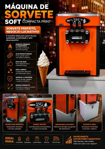 Máquina de sorvete Compacta Print