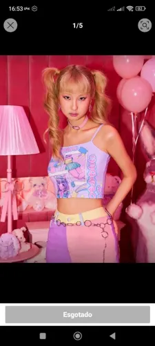 Cropped Anime blusa shein mangá anime tamanho M