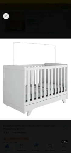 Berço retrô luxo + colchão
