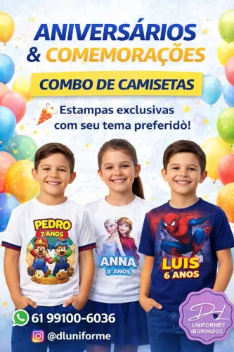 Camiseta para aniversário e comemorações - festas