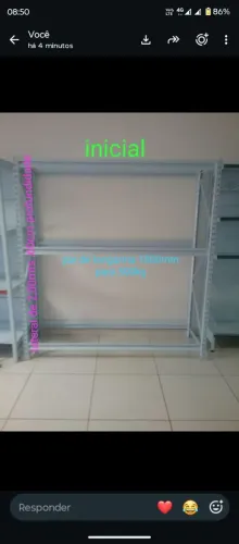 MPP BRANCO P 500 KILOS P NIVEL 2.00X1.80X60CM SEM MD 10 X CARTAO R$ 1.799,00 ZAP *