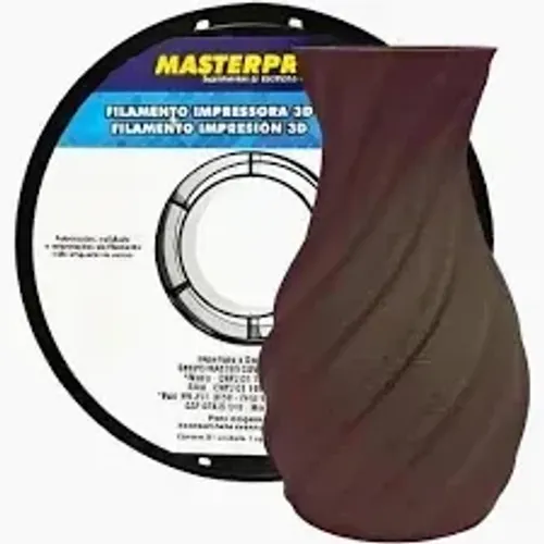 Filamento 3D PLA Marrom Escuro MasterPrint 1kg 1,75mm Para Impressora 3D bambulab kobrax
