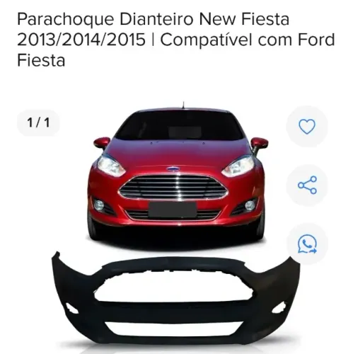 Parachoque dianteiro new fiesta 2013/2014/2015 compatível com ford fiesta , novo pra pinta
