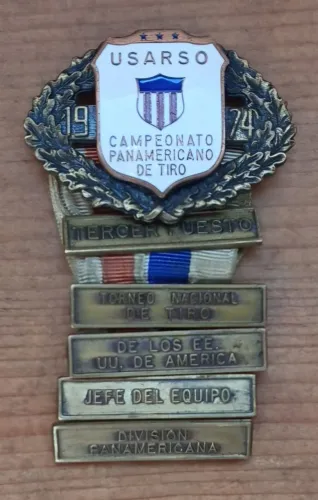 Antiga Medalha Usarso - Campeonato Pan-americano de Tiro - 1974