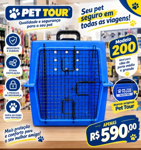 Caixa para transporte pet da marca Pet Tour Modelo 200 nova!!!