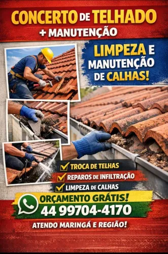 Concerto e manutenção de telhados