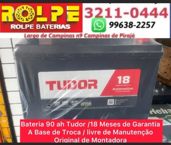 Bateria 90ah  Marca Tudor \ 18 Meses de Garantia