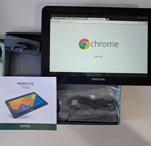 Tablet Positivo T1060 10,1" Completo Caixa + Carregador + Cabos (Sem atualização Android