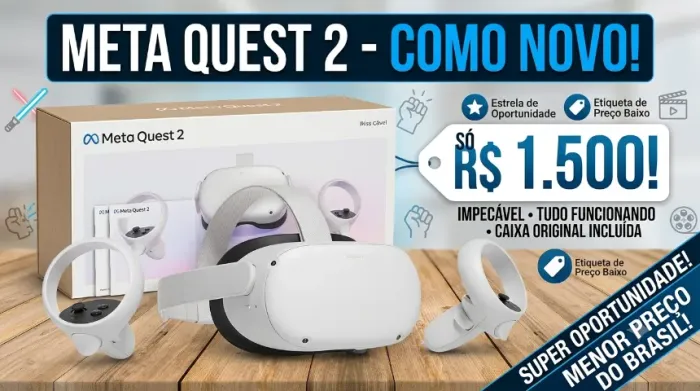 ? OPORTUNIDADE ÚNICA: Meta Quest 2 Impecável por Apenas R$ 1.500! ?