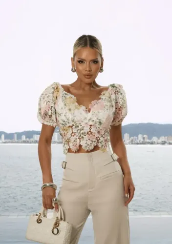 Vendo cropped floral