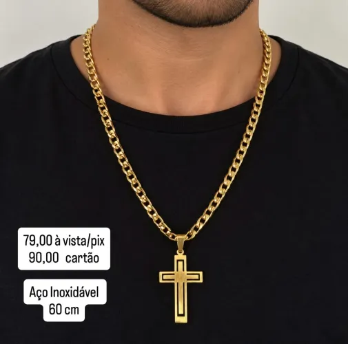 Colar Masculino - 60 cm - Aço Inoxidável