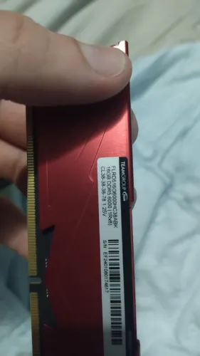 Memória RAM T-Force Vulcan DDR5 16GB 6000MHz CL38 Vermelha