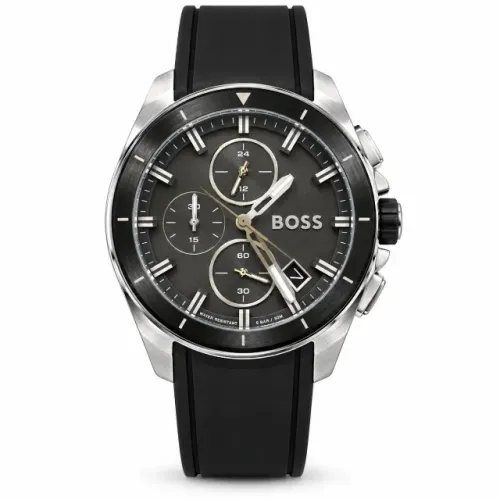 Relógio Masculino BOSS by Hugo Boss Volane Ref. 1513953 44mm, Pulseira De Silicone Preta