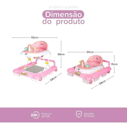 Andador infantil musical bebê