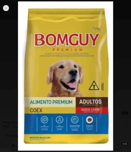 Ração bomguy adulto 25 kilos