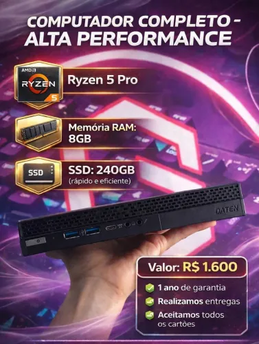 Mini Pc Ryzen 5 Pro AMD - 1 ano de garantia