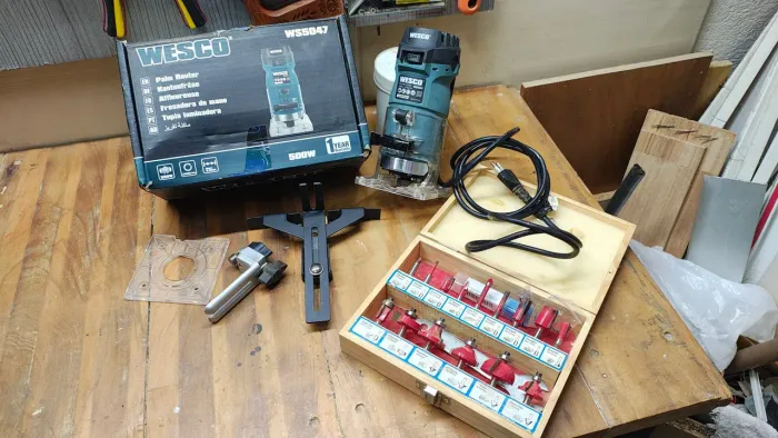 ? Tupia Laminadora WESCO 500W + Jogo de Fresas Completo - Excelente Estado