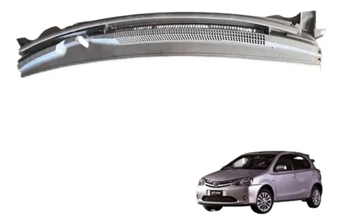 Grade Churrasqueira Toyota Etios 2013 Prateado Plástico