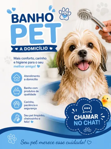 BANHO PET A DOMICÍLIO 