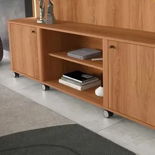 Home Florença Para Tv 75 183cm Cor Jequitiba Lukaliam