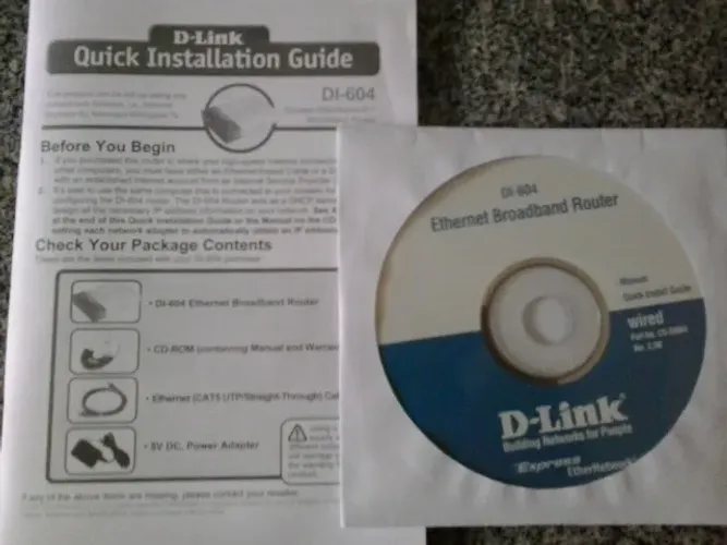 Manual de instruções e Cd-rom do Roteador D-link Di-624