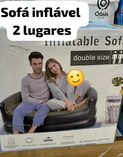 SOFÁ INFLÁVEL 2 LUGARES 