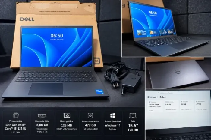 Notebook Dell DC15250 i5 13a geração DDR5 Novo na caixa!
