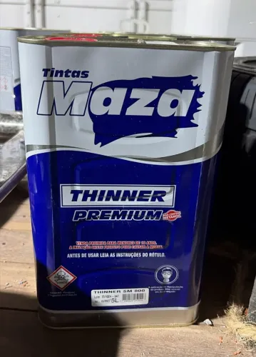 Thinner Marca Maza 5 litros observação 7 unidades Disponível 80,00 Reais cada