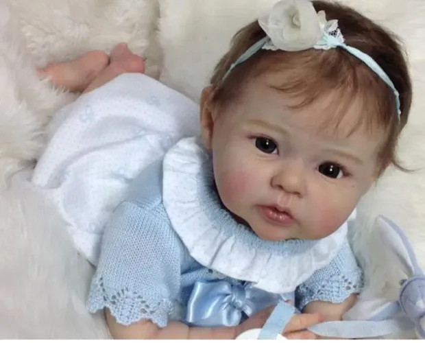 Bebê Boneca Reborn 48cm Menina Silicone Realista Pode dar Banho