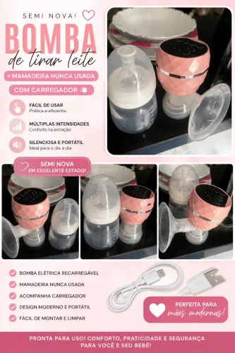 Bomba elétrica tirar leite