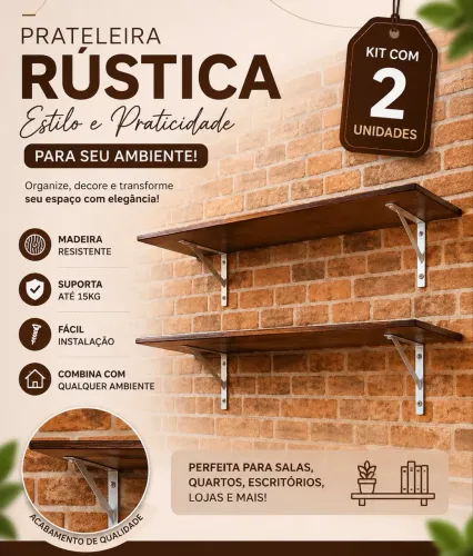 Prateleira de madeira 