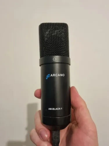 Microfone condensador USB ARCANO AM BLACK 1 + Suporte
