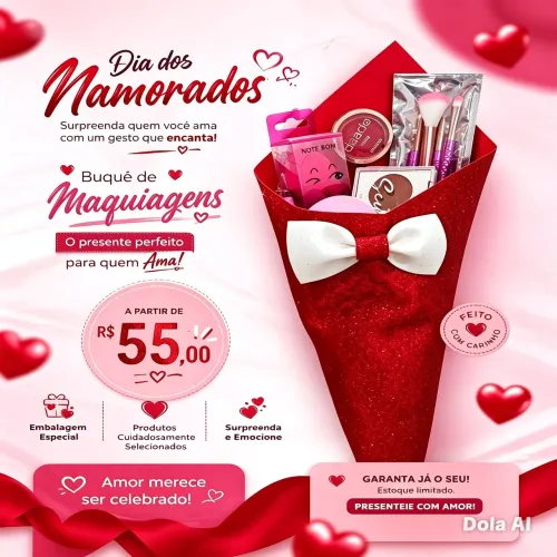 BUQUÊ DE MAQUIAGENS