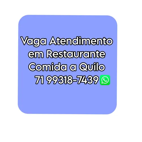 Vaga Atendente Restaurante 