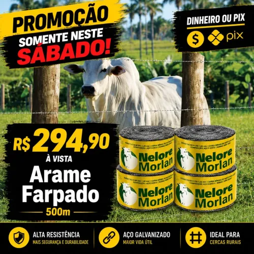 Arame farpado 500m