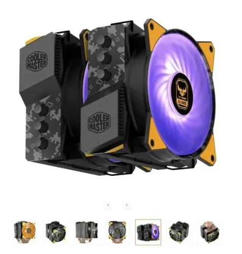 Ventoinha Cooler Master MasterAir MA620P TUF Gaming, 120mm, RGB, Preto - MAP-D6PN-AFNPC-R1