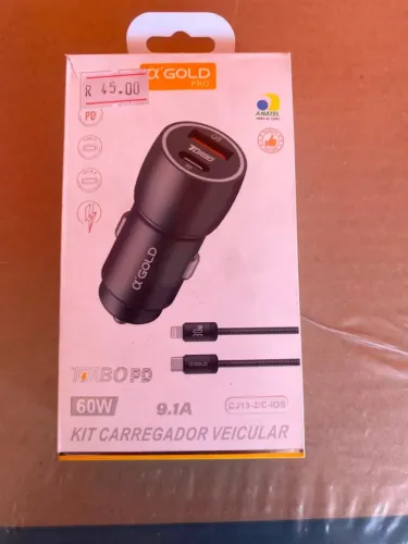 KIT CARREGADOR VEICULAR GOLD VALOR 45,00