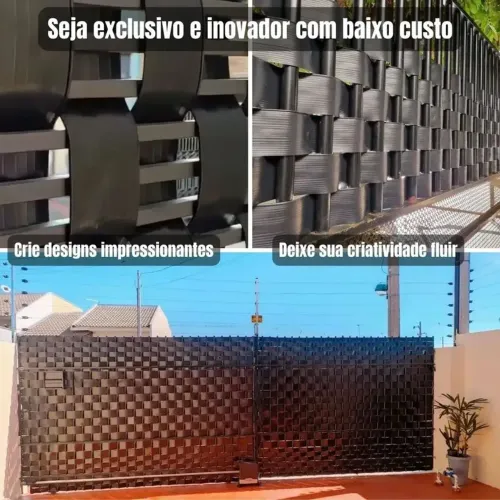 PVC Fechamento de Portão 25m Preta + Lacres Grátis