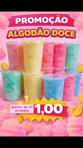 Algodão doce no Copo