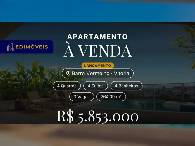 Incrível apartamento garden em Barro Vermelho com vista para o canal!